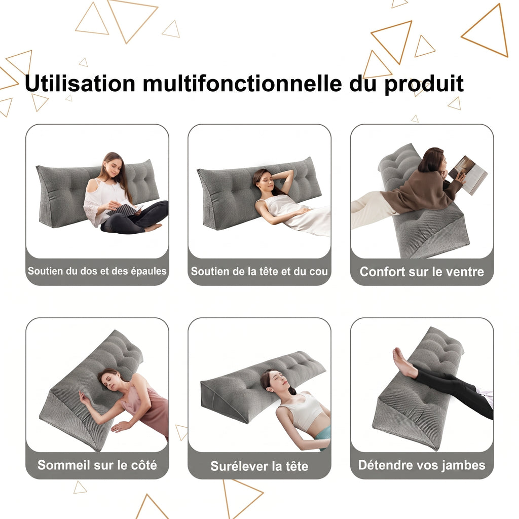 L'Ancrage | Coussin Cale-Dos Ergonomique pour Lit