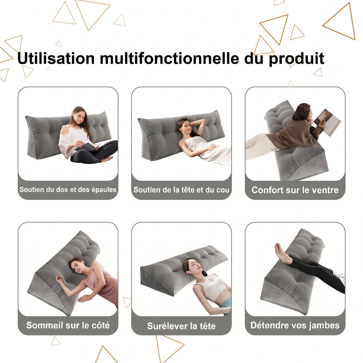 L'Ancrage | Coussin Cale-Dos Ergonomique pour Lit