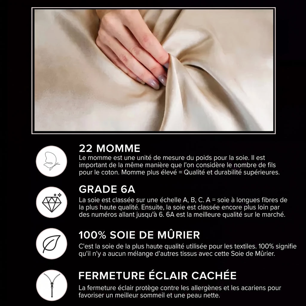 L'Écrin de Soie | Taie d'oreiller 100% Soie de Mûrier