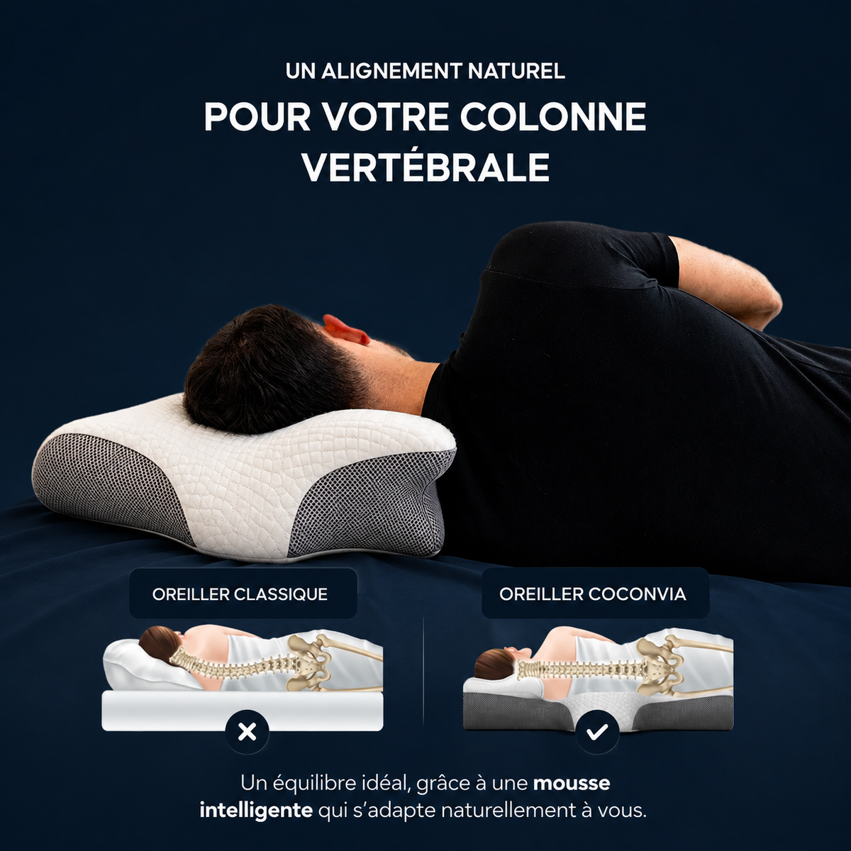 L'Oreiller Signature | Coussin Mémoire de Forme
