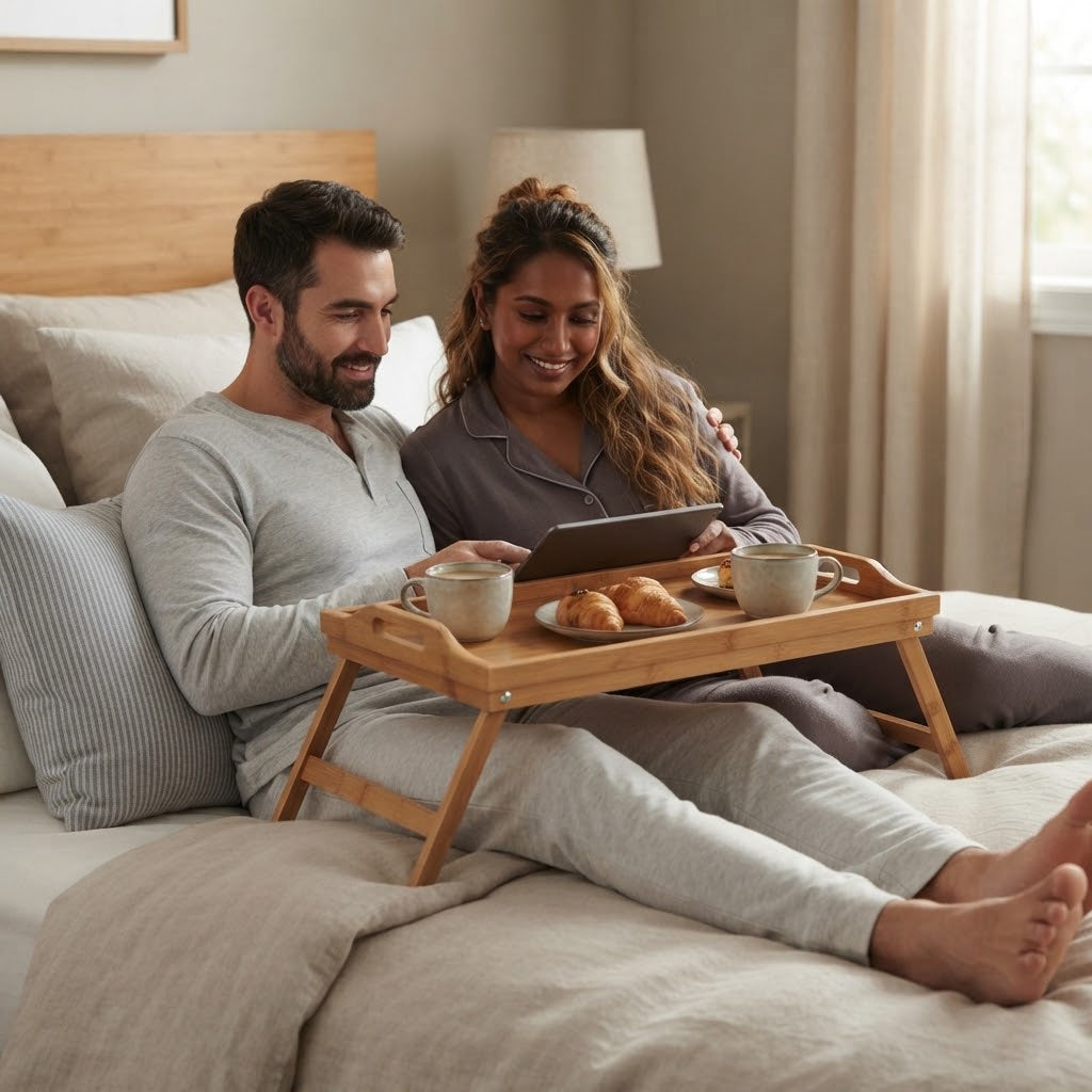 L'Instant | Plateau de Lit en Bambou Naturel