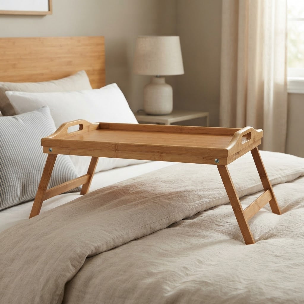 L'Instant | Plateau de Lit en Bambou Naturel