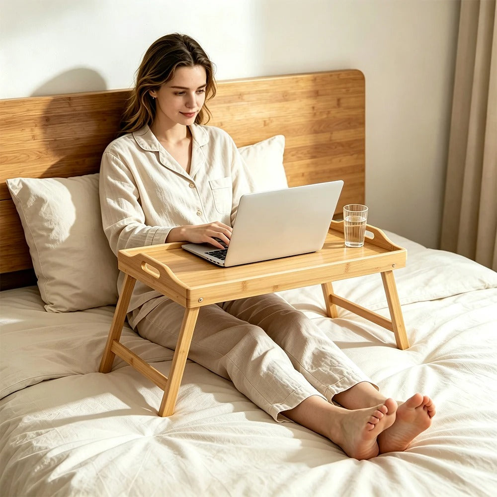 L'Instant | Plateau de Lit en Bambou Naturel