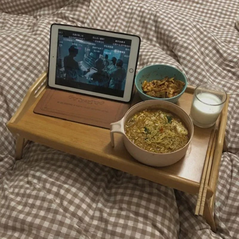 L'Instant | Plateau de Lit en Bambou Naturel